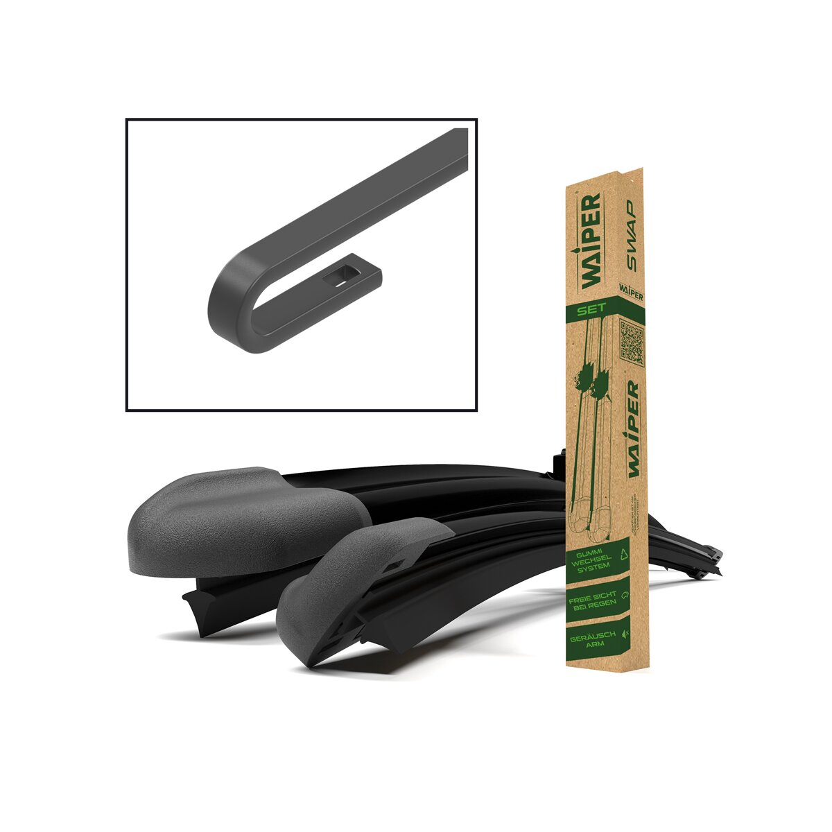 Universal Front Windscreen Wiper Blades – For Mazda MX-5 1990-2014 – 18 Inch – Pair