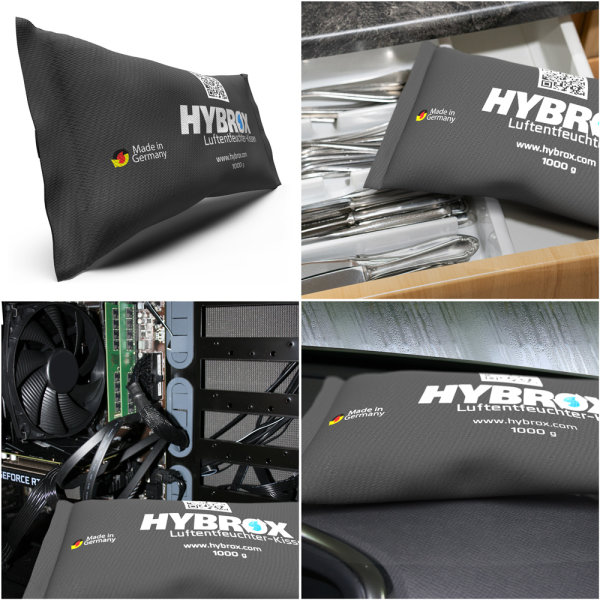 HYBROX Auto Luftentfeuchter Kissen 1kg - Wiederverwendbar