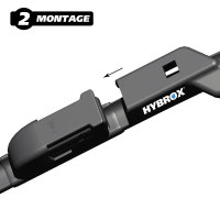 HYBROX FRONT Scheibenwischer für Audi - Q8 (2018 bis HEUTE) | Für Wischerarm ohne integrierten Wasserspritzer